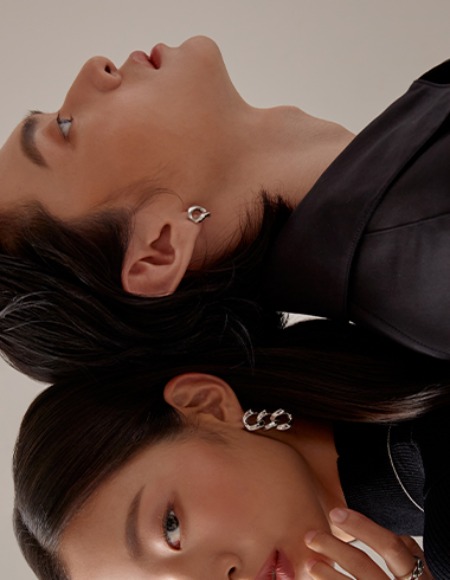 signature unbalance earring (2color)
